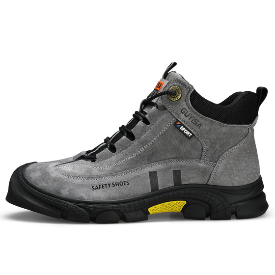High Ankle Steel Toe Safety Boots for Men – Puncture-Proof, Slip-Resistant, Durable Work Shoes with Ankle Support