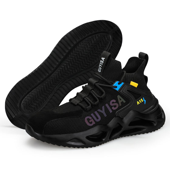 HY HY0554 Steel Toe Safety Shoes – Puncture-Proof Suede Work Sneakers for Men & Women