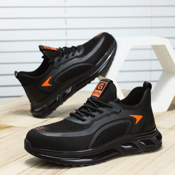 Lightweight Steel Toe Safety Shoes – Breathable, Shock-Absorbing, Slip-Resistant Work Sneakers for Men