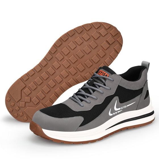 Lightweight Steel Toe Safety Shoes for Men – Breathable, Flexible, Slip-Resistant & Puncture-Proof Work Shoes