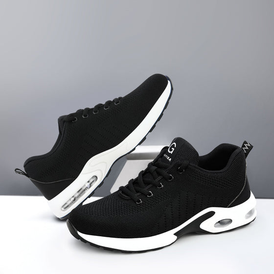 Black Fly Woven Steel Toe Safety Sneakers with PU Sole & Kevlar Midsole